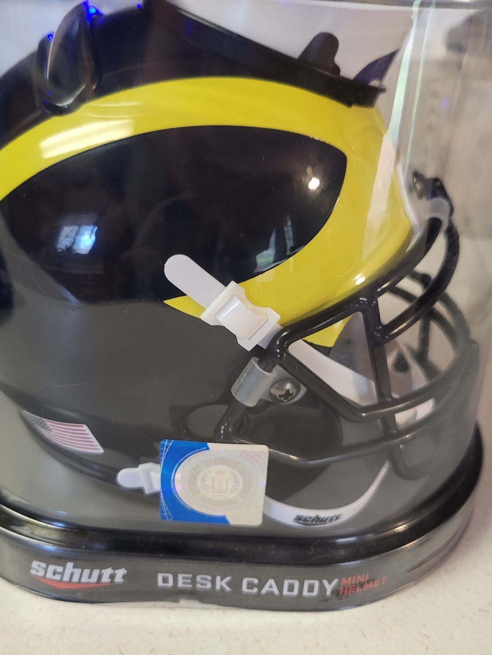 New Michigan Wolverines Mini Helmet Desk Caddy - CFB office / mancave Organizer